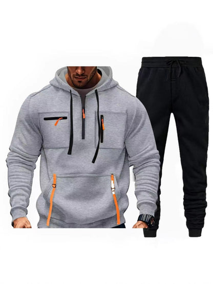 Men multifunctional hoodie and jogger pants Chic and Style
