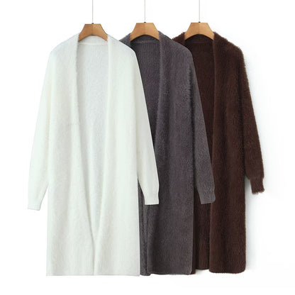 Dames pull en tricot confortable avec design frontal ouvert et manches longues Chic und Stil