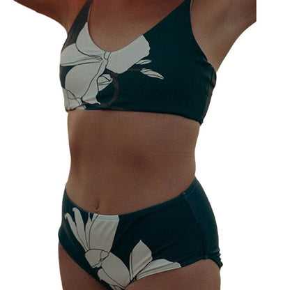 Women High Waisted Floral Bikini Set Chic and Style