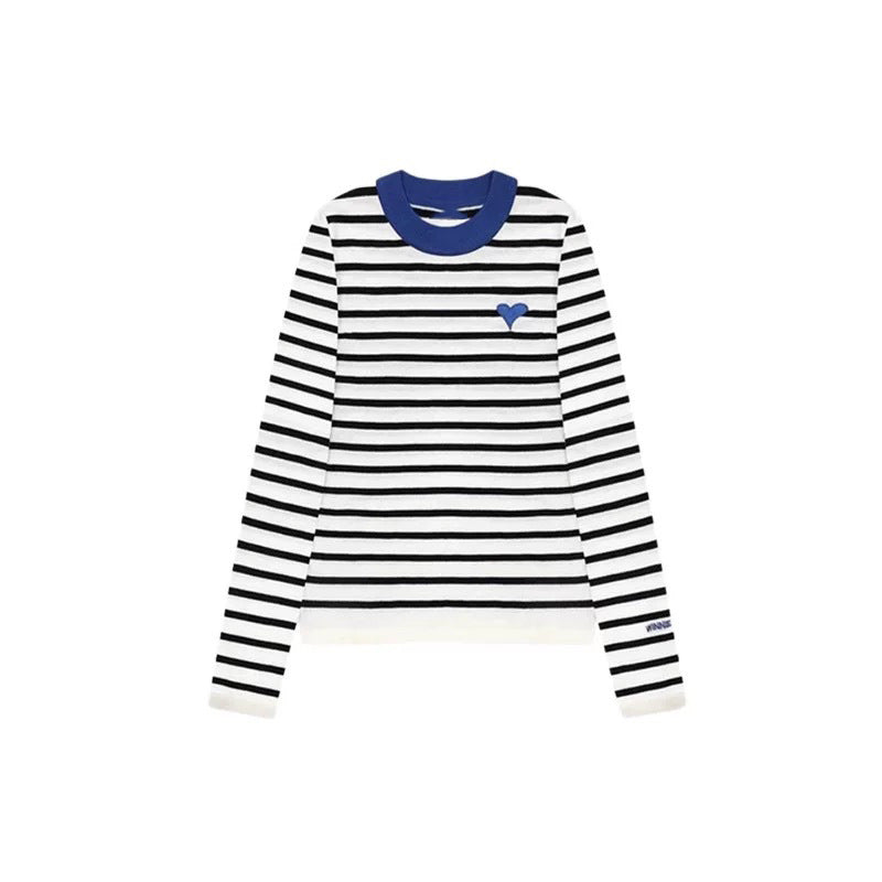 T-shirt à manches longues rayé pour femmes Chic und Stil