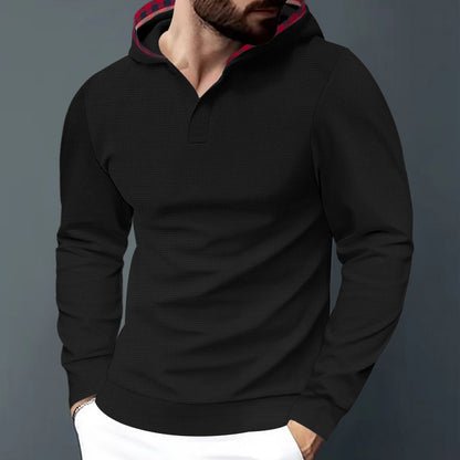 Chemise à manches longues tendance pour hommes avec capuche et design texturé Chic und Stil