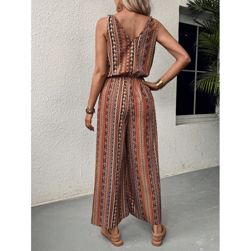 Dames Bohemian Palazzo Combinaison Chic und Stil