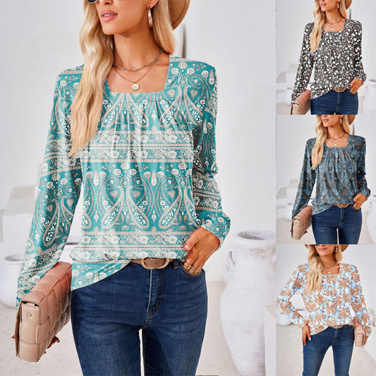 Blouse pour femmes avec motif jacquard floral et coupe ample Chic und Stil
