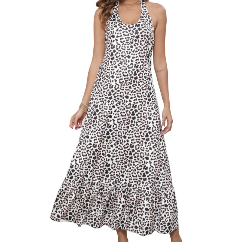 Robe maxi dos nu pour femmes avec ourlet à volants Chic und Stil