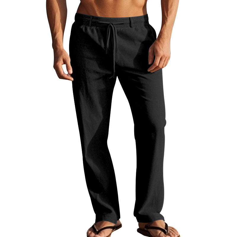 Casual beach pants for men with elastic waistband and practical side pockets Chic and Style