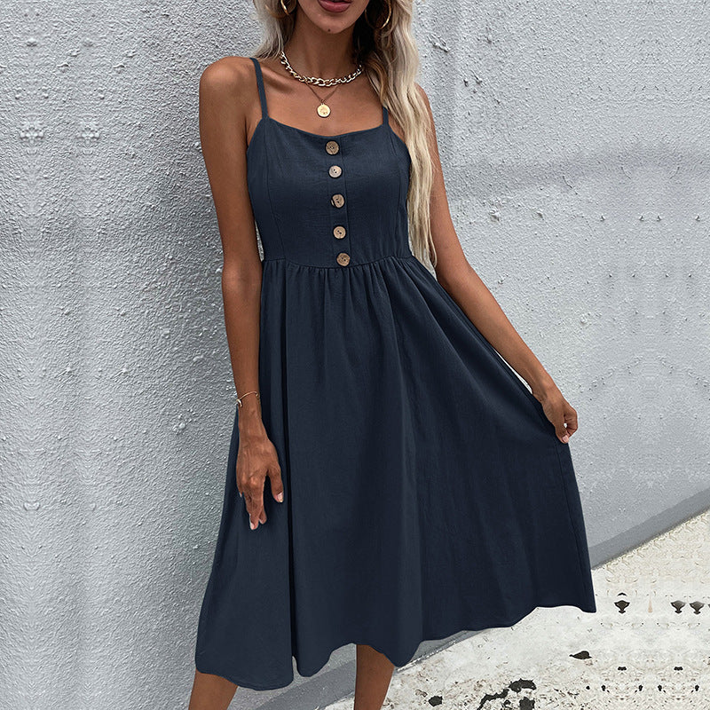 Robe midi à boutons Femme Chic und Stil