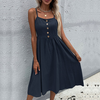 Robe midi à boutons Femme Chic und Stil