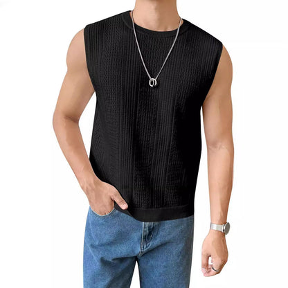 Homme pull tricoté avec structure aérée à motif perforé Chic und Stil