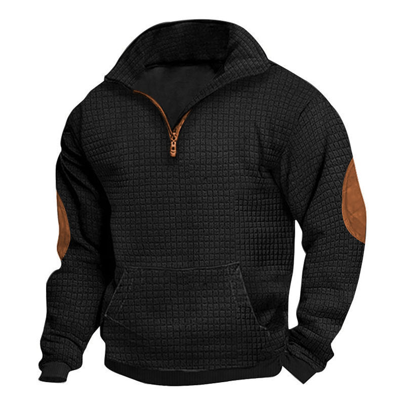 Fleece pullover for men with high collar and practical pockets Chic und Stil