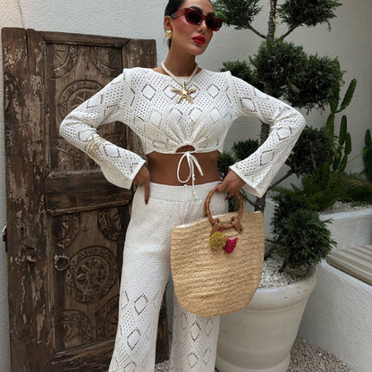 Pull en tricot décontracté pour femmes avec design ouvert Chic und Stil