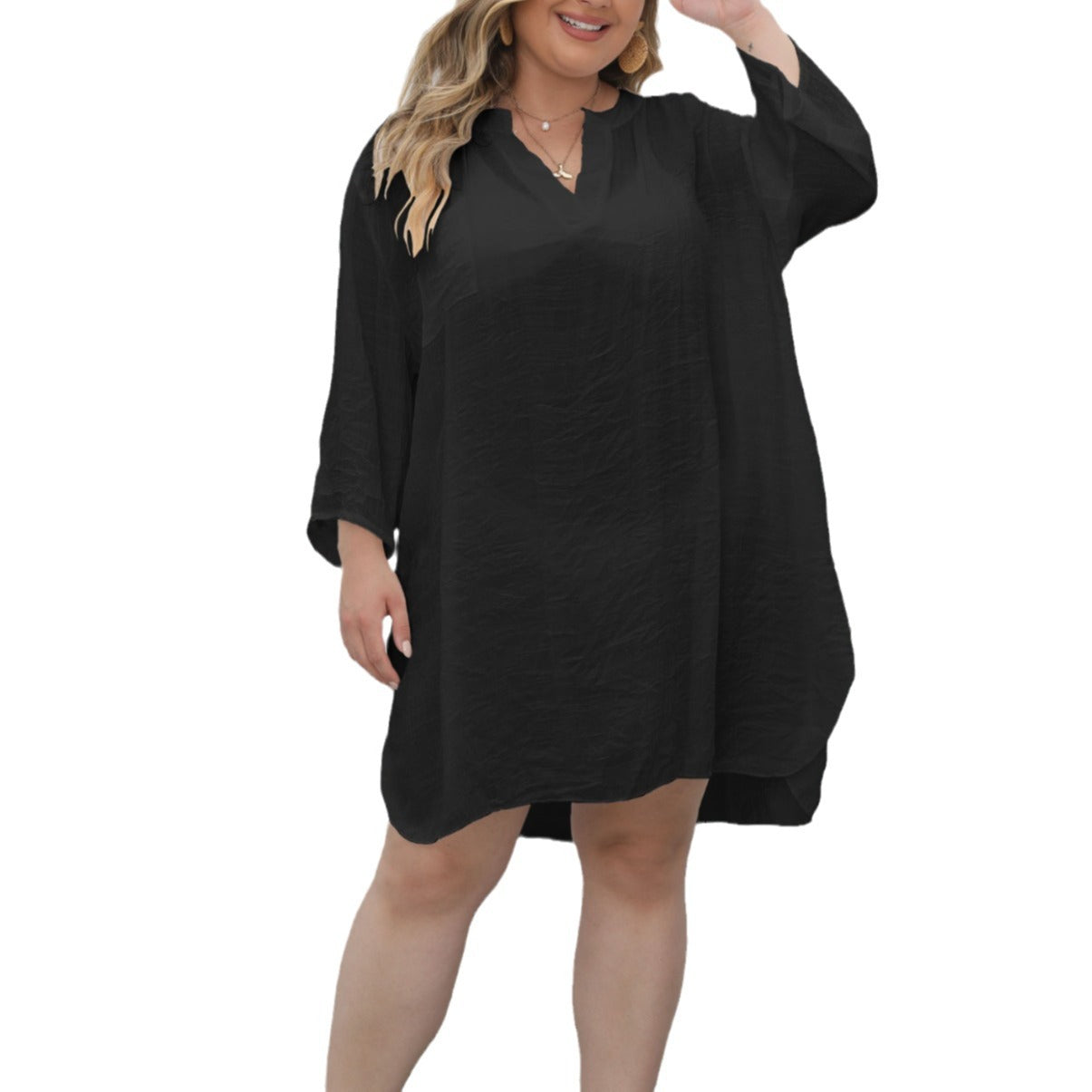 Femmes Robe Tunique de Plage Légère Chic und Stil