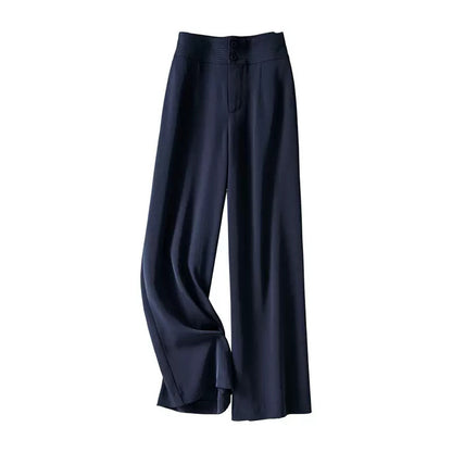 Pantalons larges fluide taille haute pour femmes Chic und Stil
