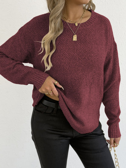 Pull en tricot décontracté pour femmes avec motif structuré de haute qualité Chic und Stil