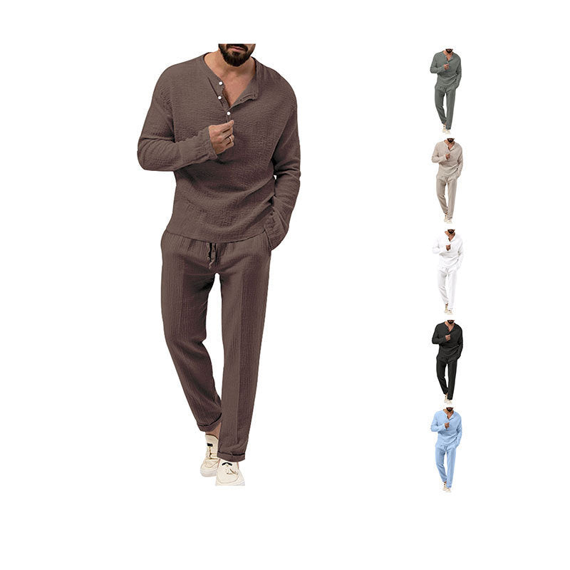 Men's loungewear set with breathable top and comfortable capri pants Chic and Style
