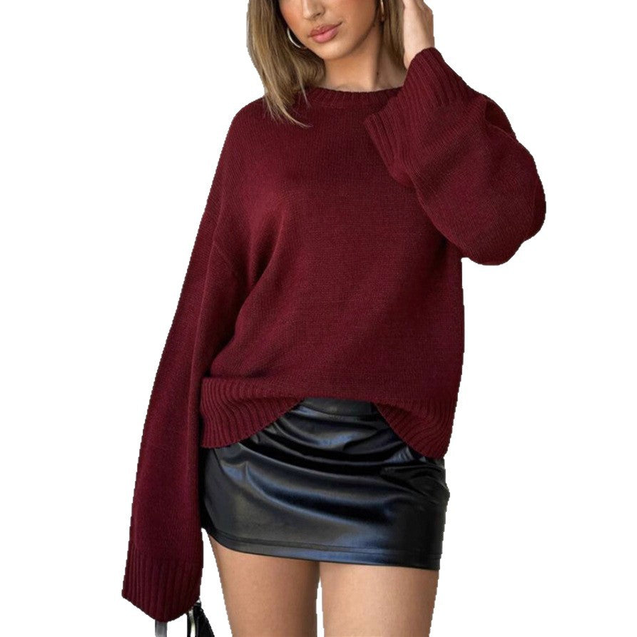 Pull oversized à col montant tendance pour dames Chic und Stil