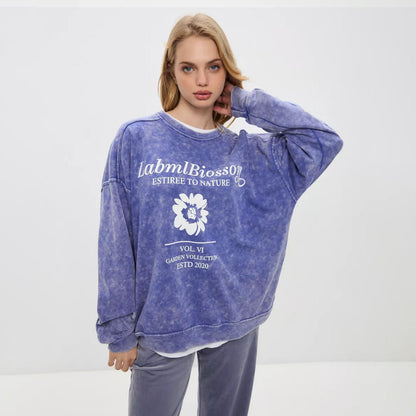 Dames décontracté et stylé pull oversize avec impression florale Chic und Stil