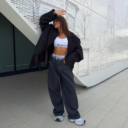 Dames élégantes et de haute qualité jeans surdimensionnés Chic und Stil