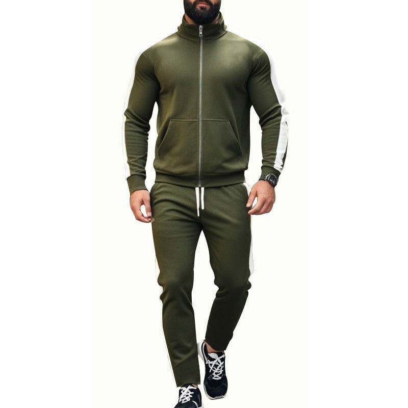 Costume de loisirs sportif pour hommes avec col haut et poches zippées pratiques Chic und Stil
