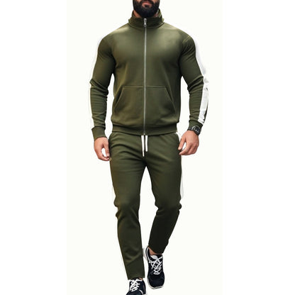 Costume de loisirs sportif pour hommes avec col haut et poches zippées pratiques Chic und Stil