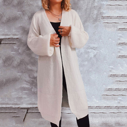 Cardigan en tricot décontracté pour femmes avec des manches oversized décontractées et une coupe ouverte Chic und Stil