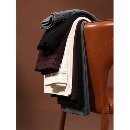 Pantalons larges en jersey doux taille haute pour femmes Chic und Stil