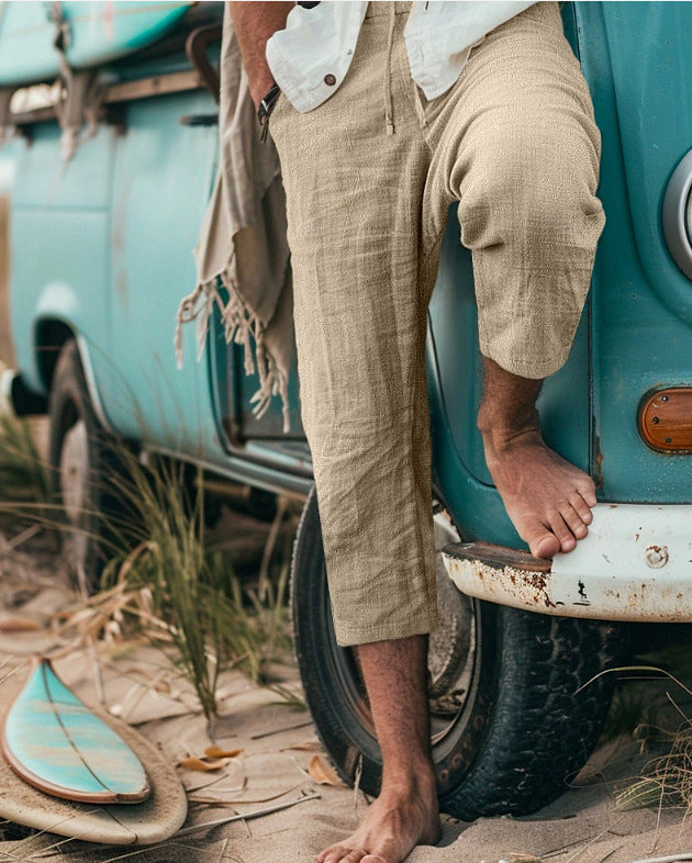 Chino pants for men with a relaxed fit and elastic waistband Chic und Stil