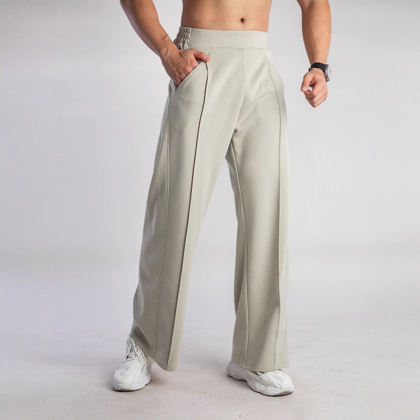 Dame Culotte Taille Haute avec ceinture élastique et poches latérales pratiques Chic und Stil