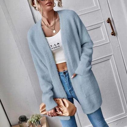 Dames cardigan ouvert moelleux en matériau doux Chic und Stil