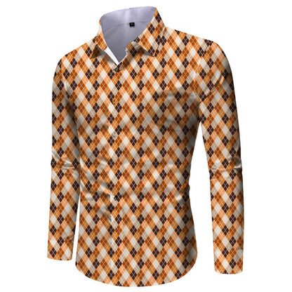 Chemise à manches longues pour hommes avec motif à carreaux Chic und Stil