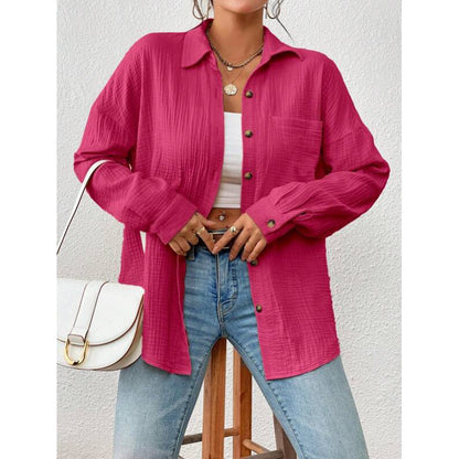 Chemise overshirt décontractée pour femmes avec détails de boutons Chic und Stil