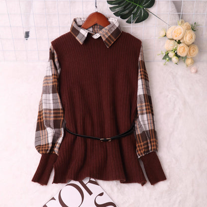 Pullunder féminin à détails de chemise Chic und Stil