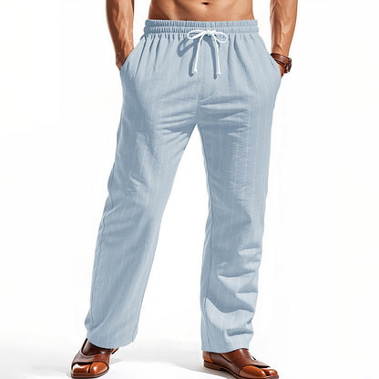 Casual striped men's pants with individual structure Chic and Style