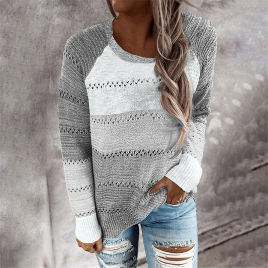 Pull en tricot léger à rayures pour femmes Chic und Stil