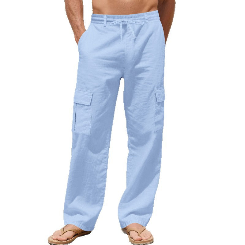 Men's casual cargo pants with side pockets and elastic waistband Chic and style