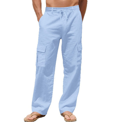 Men's casual cargo pants with side pockets and elastic waistband Chic and style