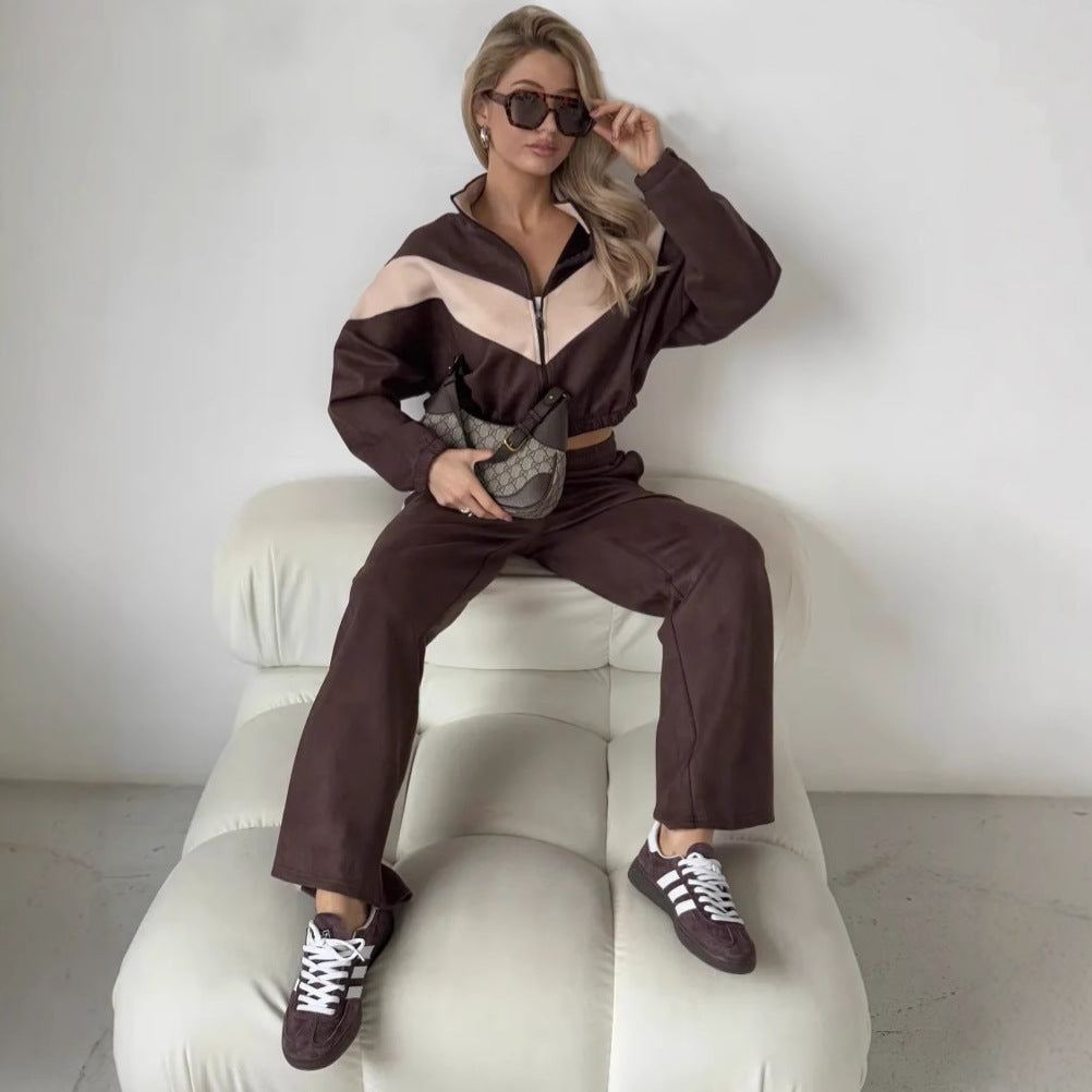 Dame Relaxed-Fit ensemble de sport avec capuche et taille élastique Chic und Stil