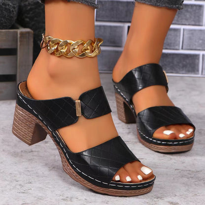 Sandales à talons blocs stylées Chic und Stil pour femmes