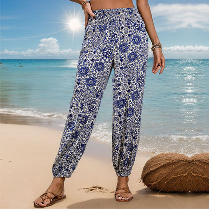 Bohemian Woman Chic Beach Pants and Style
