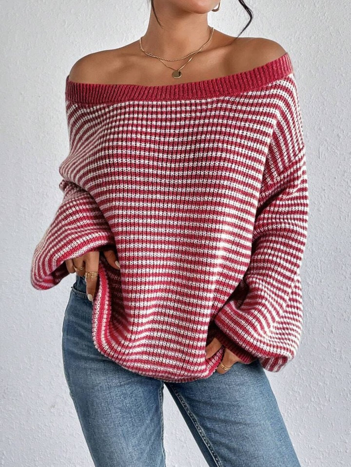 Dames Oversized Tricot Pull Chic und Stil