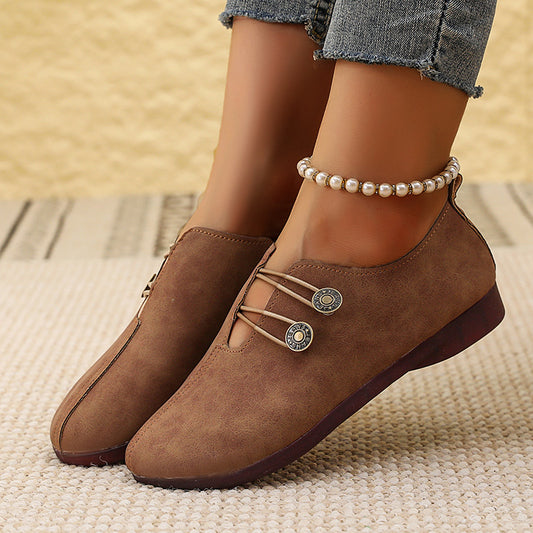Chaussures à enfiler lacées en daim pour femmes Chic und Stil