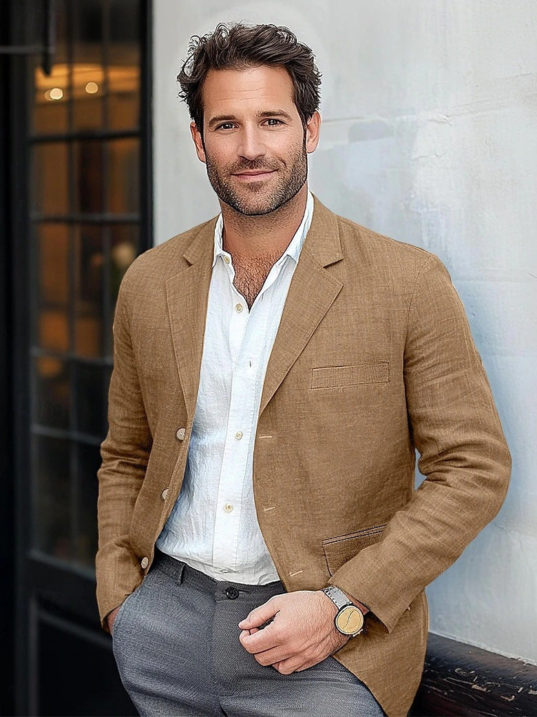 Blazer en lin décontracté pour hommes Chic und Stil