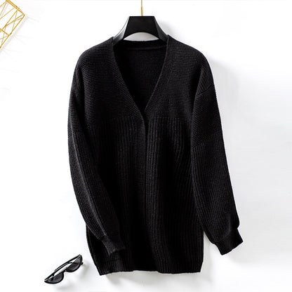 Cardigan décontracté pour dames avec décolleté en V et motif texturé Chic und Stil