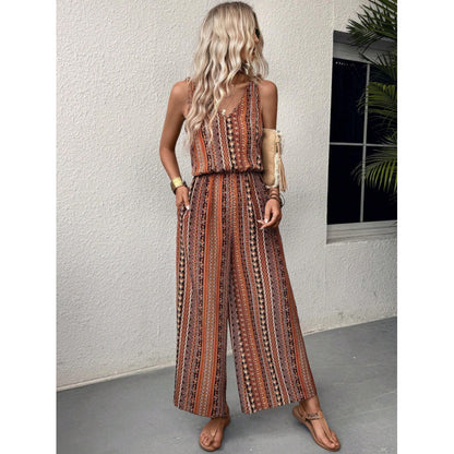 Dames Bohemian Palazzo Combinaison Chic und Stil