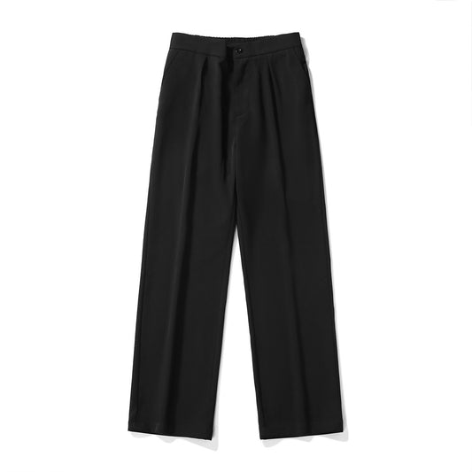 Elegant wide pants for men with elastic waist and side pockets Chic and Style