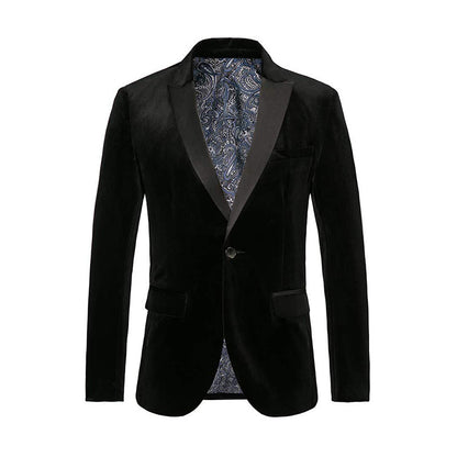 Elegant velvet jacket for men with luxurious details Chic and Style