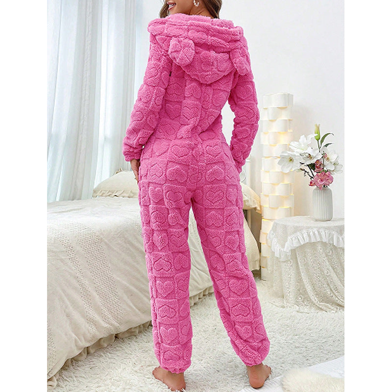 Ladies Comfortable Fleece Pants with Hood Chic and Style