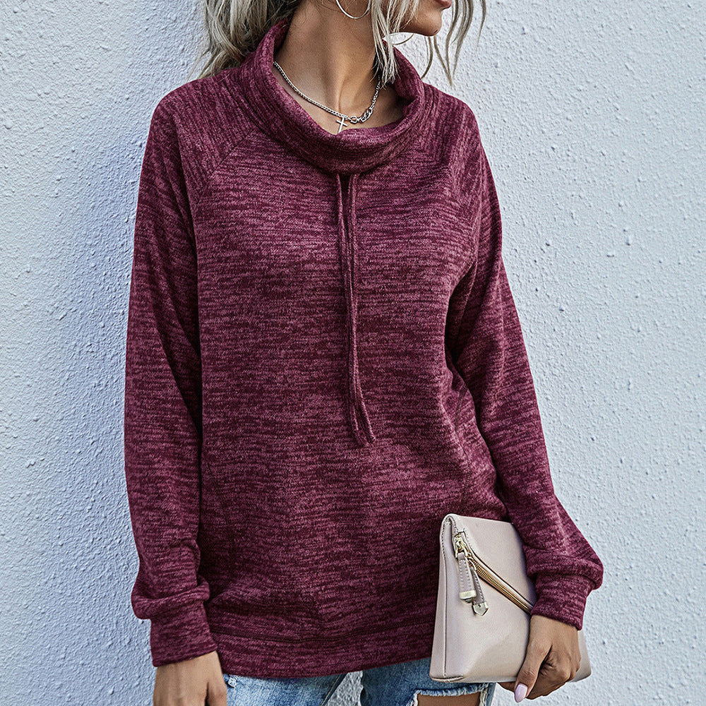 Pull femme décontracté avec col montant et poches pratiques Chic und Stil