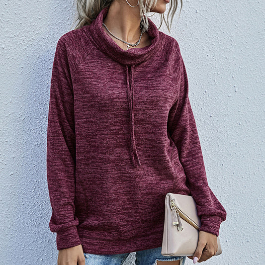 Pull femme décontracté avec col montant et poches pratiques Chic und Stil