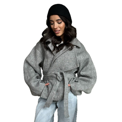 Ensemble de pull cropped confortable pour femmes en matériau doux avec col à fermeture zippée Chic und Stil