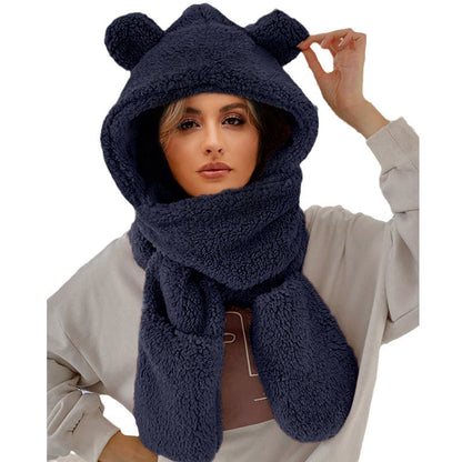 Dames Bonnet Douillet avec Écharpe Chic und Stil